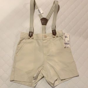 NWT oshkosh shorts with suspenders